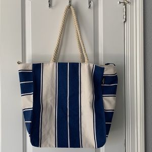 Brand new Lancome stripe tote bag